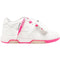 Off White Out Of Office Fuschia Calf Leather Sneakers